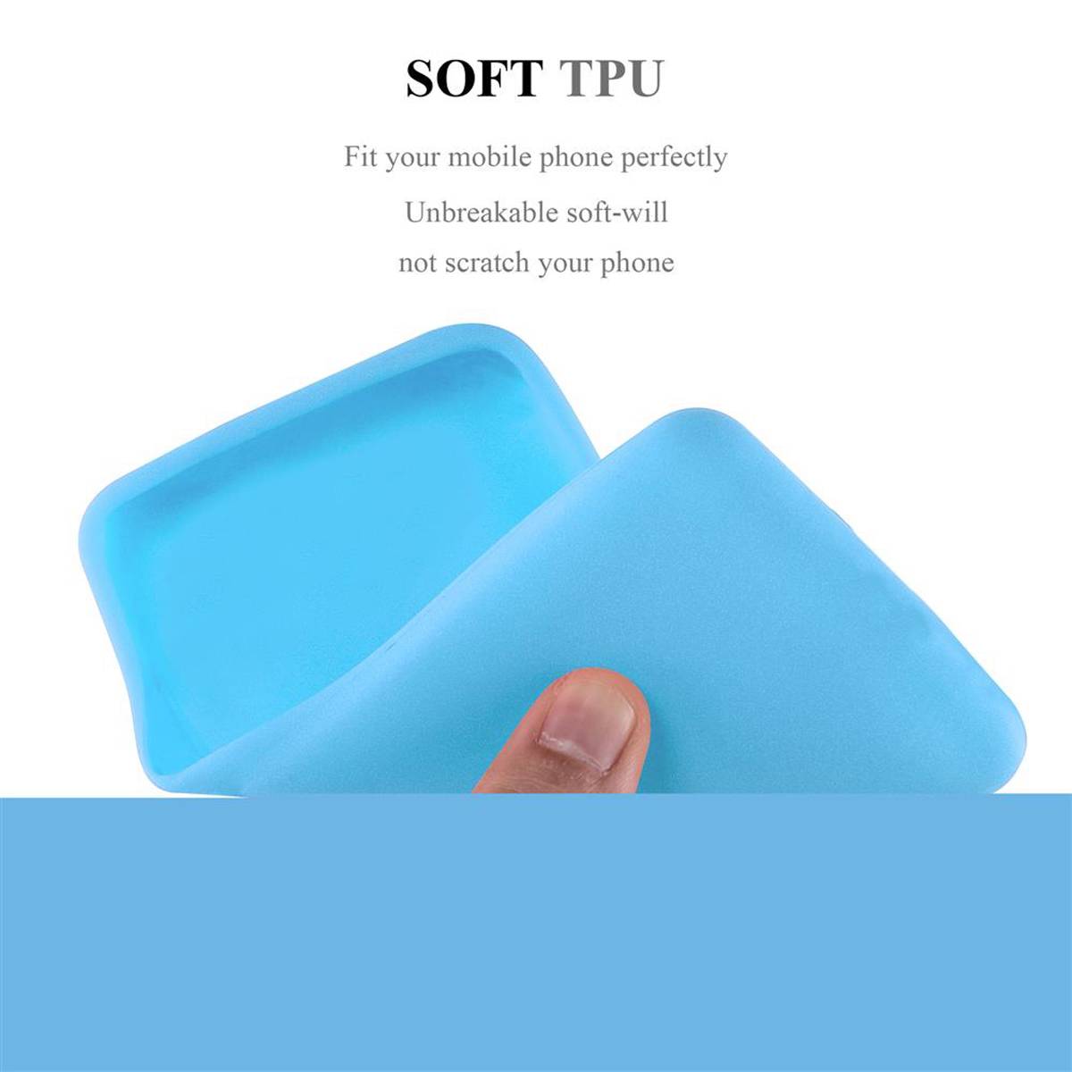 Cadorabo Hülle für Samsung Galaxy A91 / S10 LITE / M80s Schutzhülle in Blau Handyhülle TPU Silikon Etui Case Cover