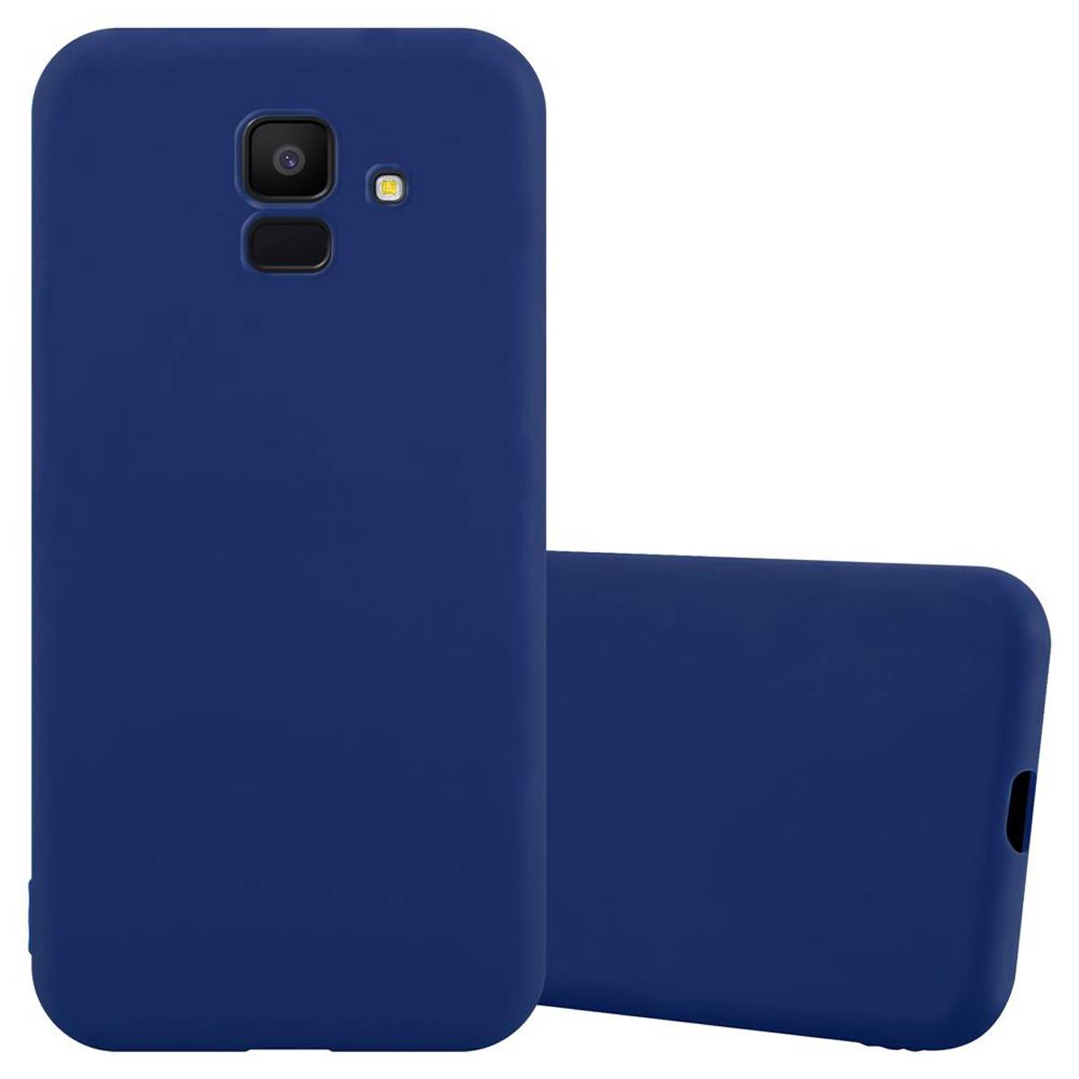 Cadorabo Hülle für Samsung Galaxy J6 2018 Schutzhülle in Blau Handyhülle TPU Silikon Etui Case Cover