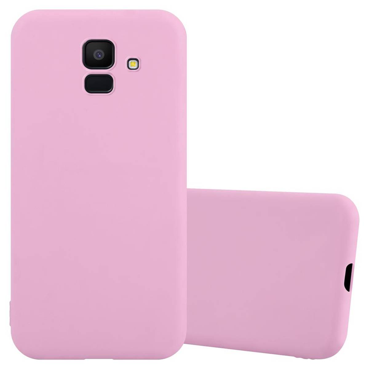 Cadorabo Hülle für Samsung Galaxy J6 2018 Schutzhülle in Rosa Handyhülle TPU Silikon Etui Case Cover