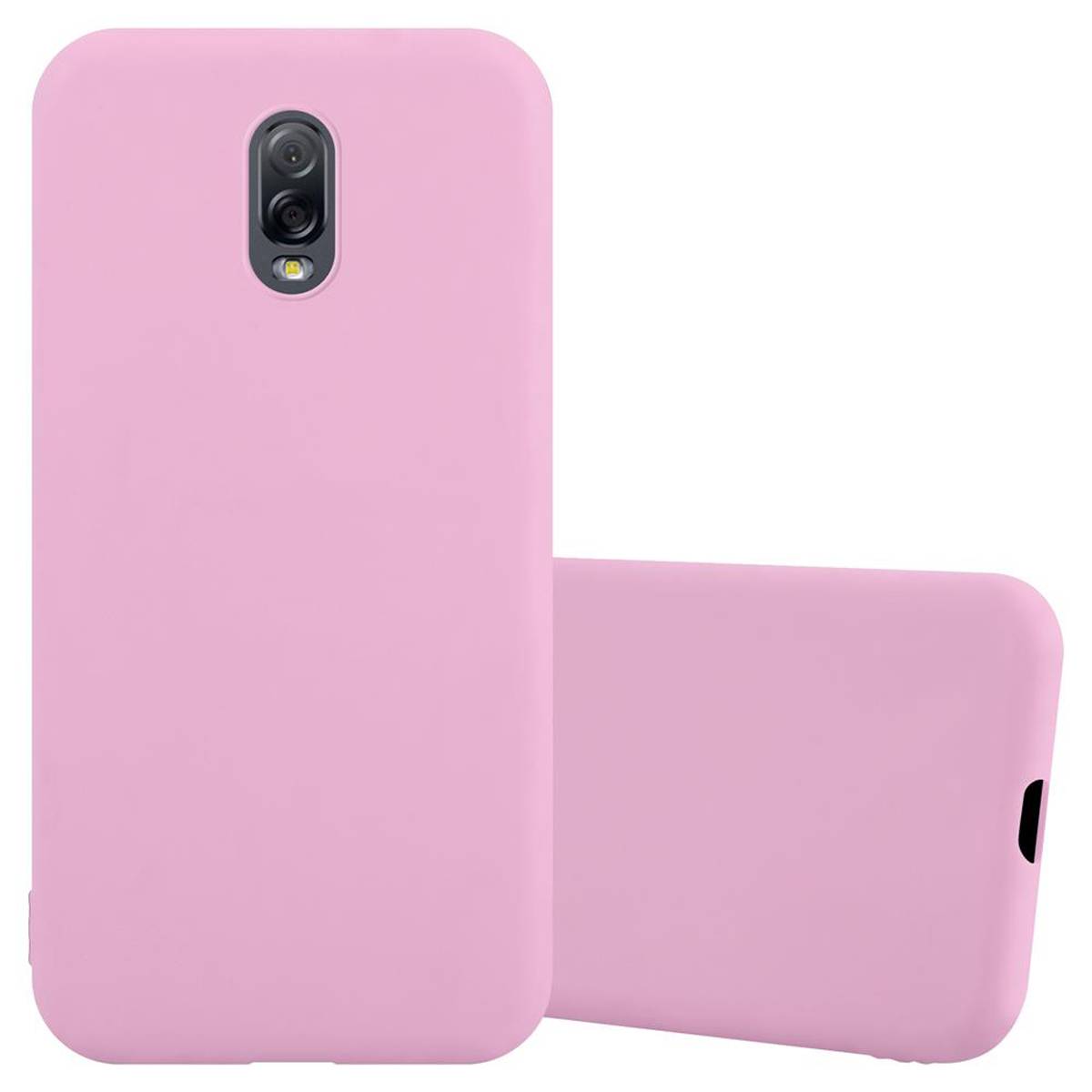 Cadorabo Hülle für Samsung Galaxy J7 PLUS / C8 Schutzhülle in Rosa Handyhülle TPU Silikon Etui Case Cover