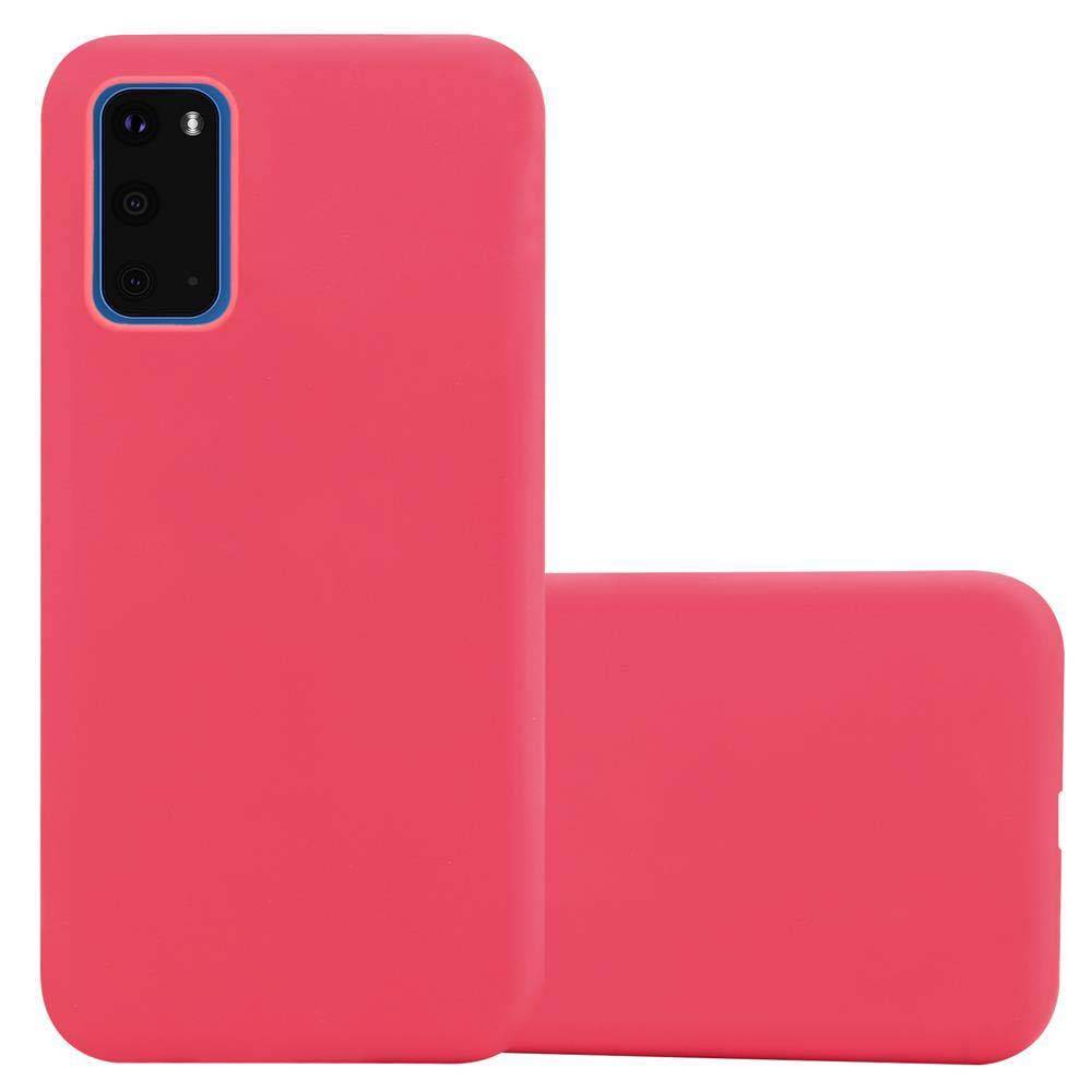 Cadorabo Hülle für Samsung Galaxy S20 Schutzhülle in Rot Handyhülle TPU Silikon Etui Case Cover