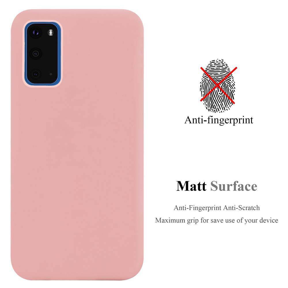 Cadorabo Hülle für Samsung Galaxy S20 Schutzhülle in Rosa Handyhülle TPU Silikon Etui Case Cover