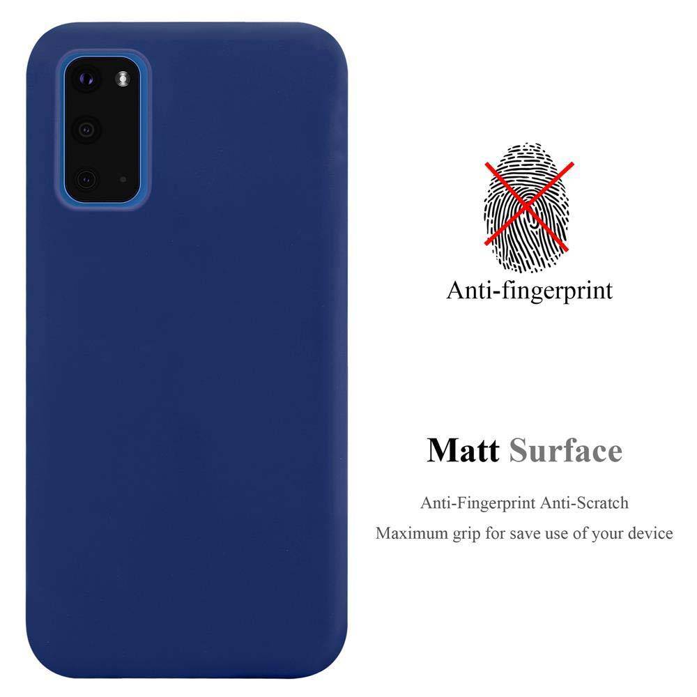 Cadorabo Hülle für Samsung Galaxy S20 Schutzhülle in Blau Handyhülle TPU Silikon Etui Case Cover