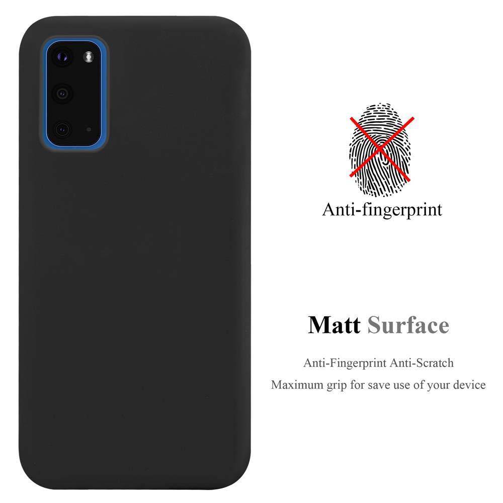 Cadorabo Hülle für Samsung Galaxy S20 Schutzhülle in Schwarz Handyhülle TPU Silikon Etui Case Cover