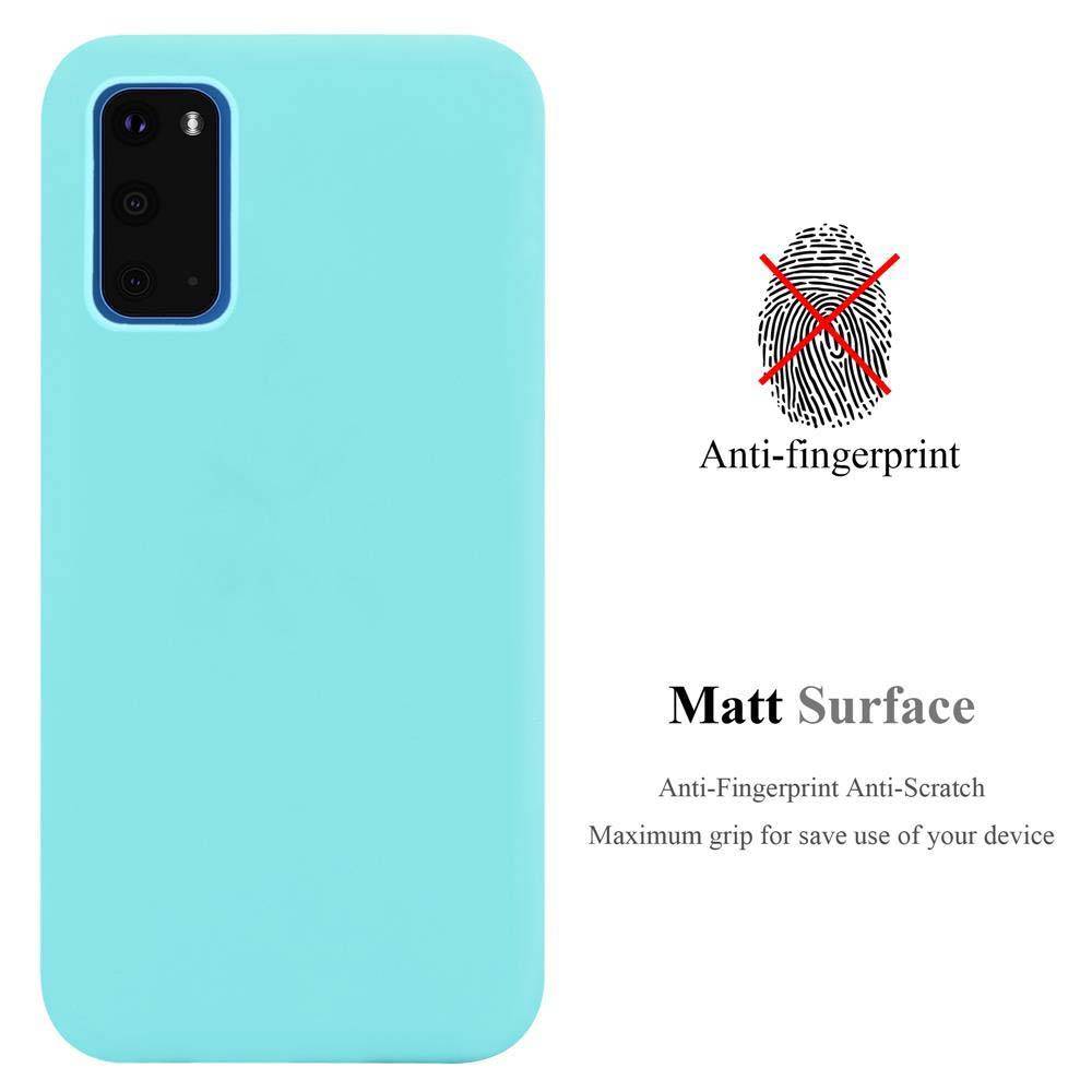 Cadorabo Hülle für Samsung Galaxy S20 Schutzhülle in Blau Handyhülle TPU Silikon Etui Case Cover