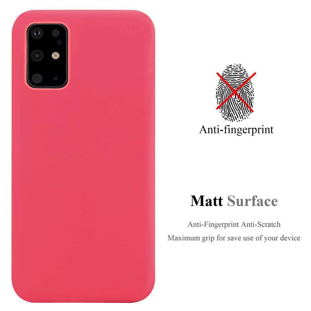 Cadorabo Hülle für Samsung Galaxy S20 PLUS Schutzhülle in Rot Handyhülle TPU Silikon Etui Case Cover