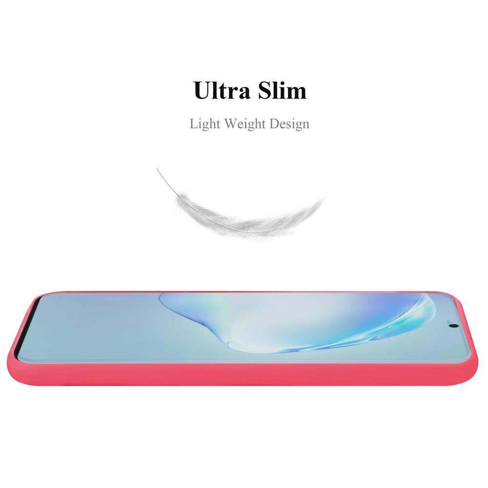 Cadorabo Hülle für Samsung Galaxy S20 PLUS Schutzhülle in Rot Handyhülle TPU Silikon Etui Case Cover