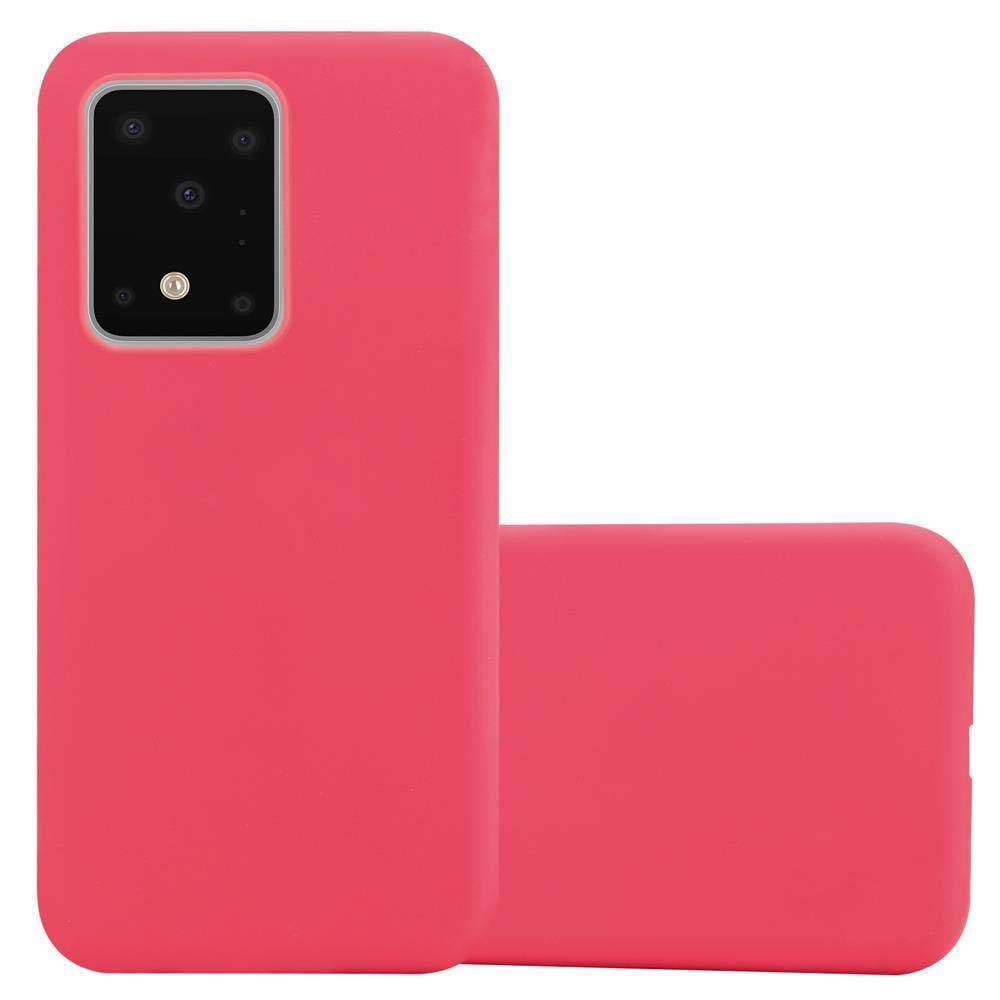 Cadorabo Hülle für Samsung Galaxy S20 ULTRA Schutzhülle in Rot Handyhülle TPU Silikon Etui Case Cover