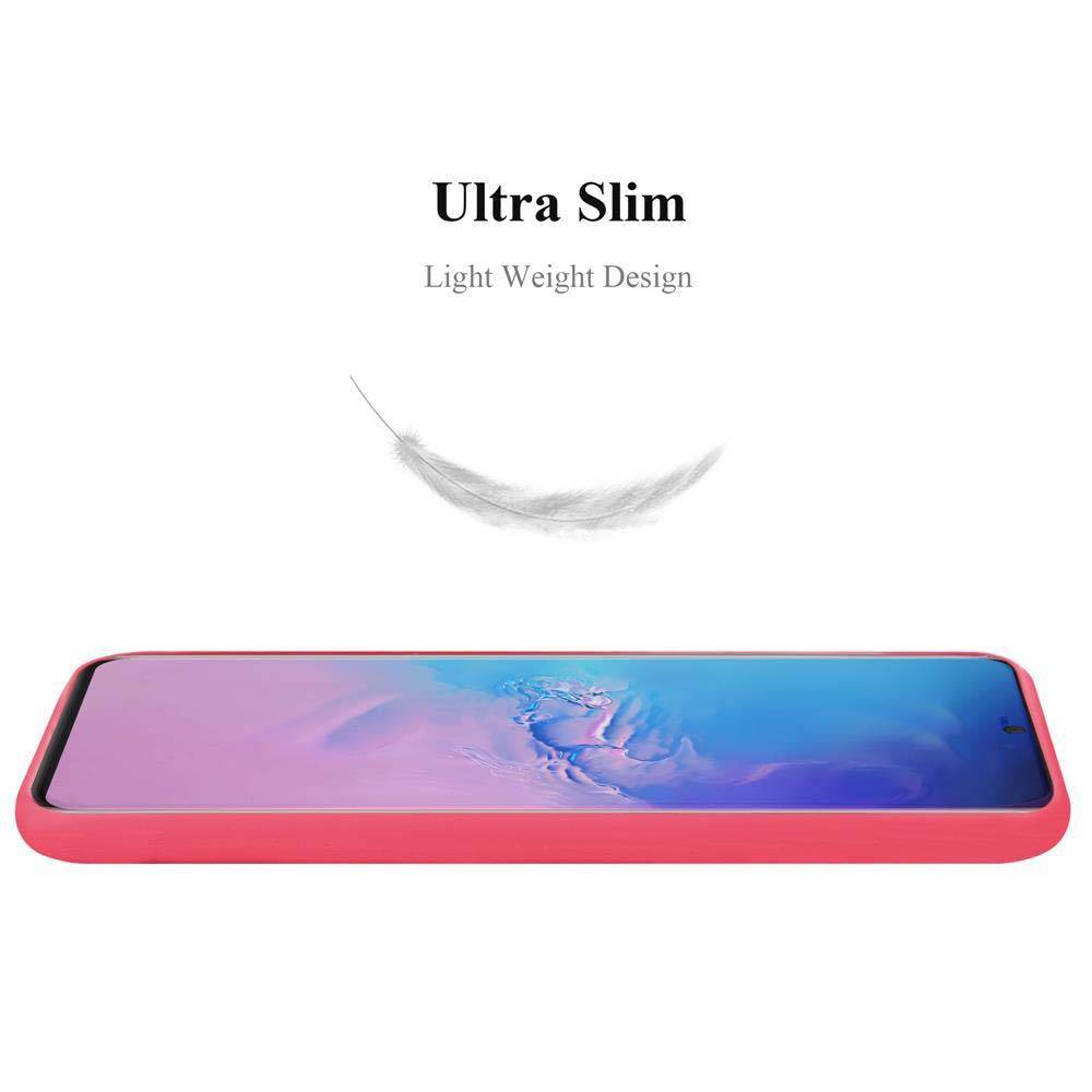 Cadorabo Hülle für Samsung Galaxy S20 ULTRA Schutzhülle in Rot Handyhülle TPU Silikon Etui Case Cover