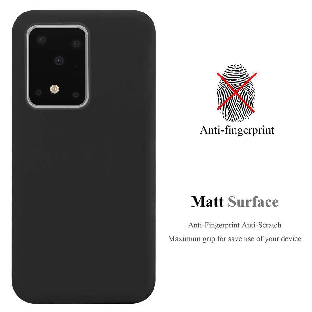Cadorabo Hülle für Samsung Galaxy S20 ULTRA Schutzhülle in Schwarz Handyhülle TPU Silikon Etui Case Cover