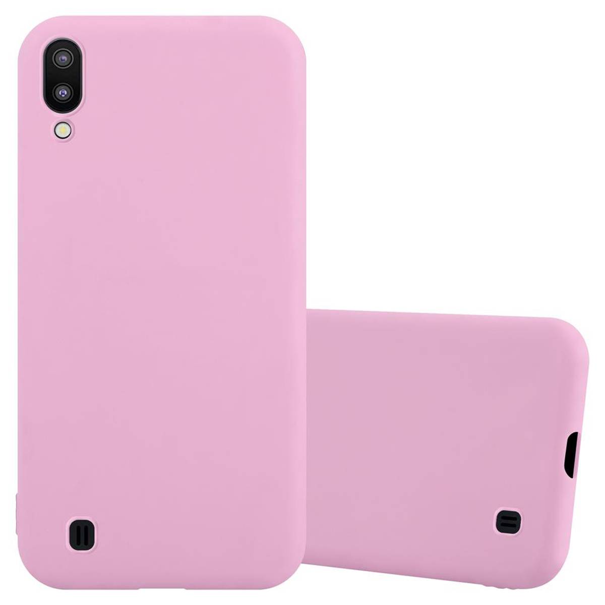 Cadorabo Hülle für Samsung Galaxy A10 / M10 Schutzhülle in Rosa Handyhülle TPU Silikon Etui Case Cover