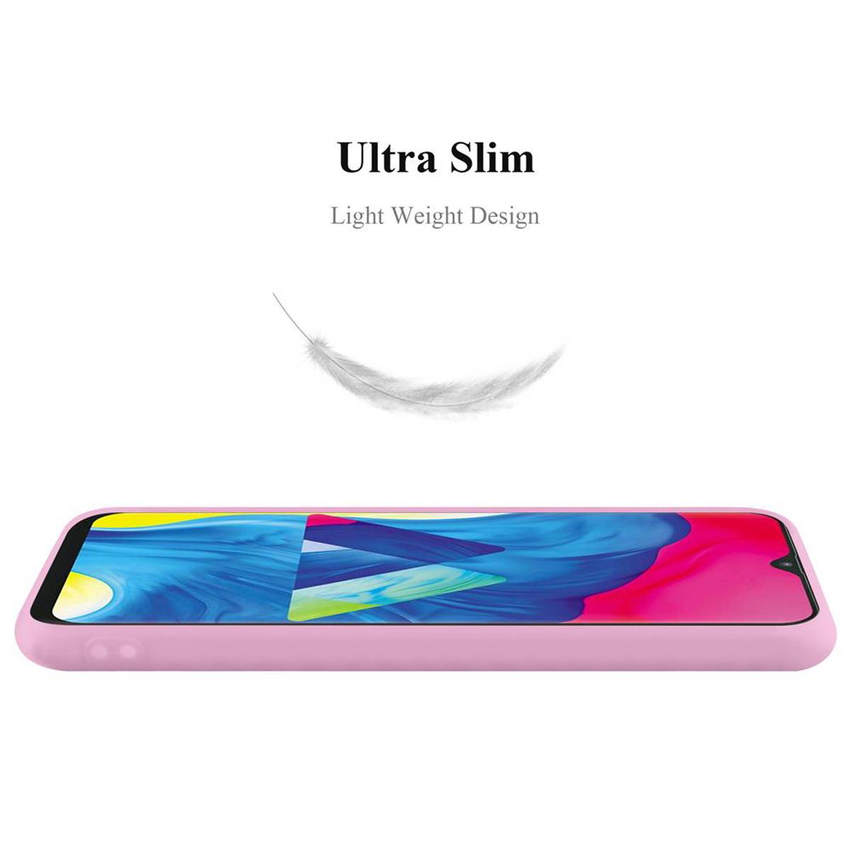 Cadorabo Hülle für Samsung Galaxy A10 / M10 Schutzhülle in Rosa Handyhülle TPU Silikon Etui Case Cover