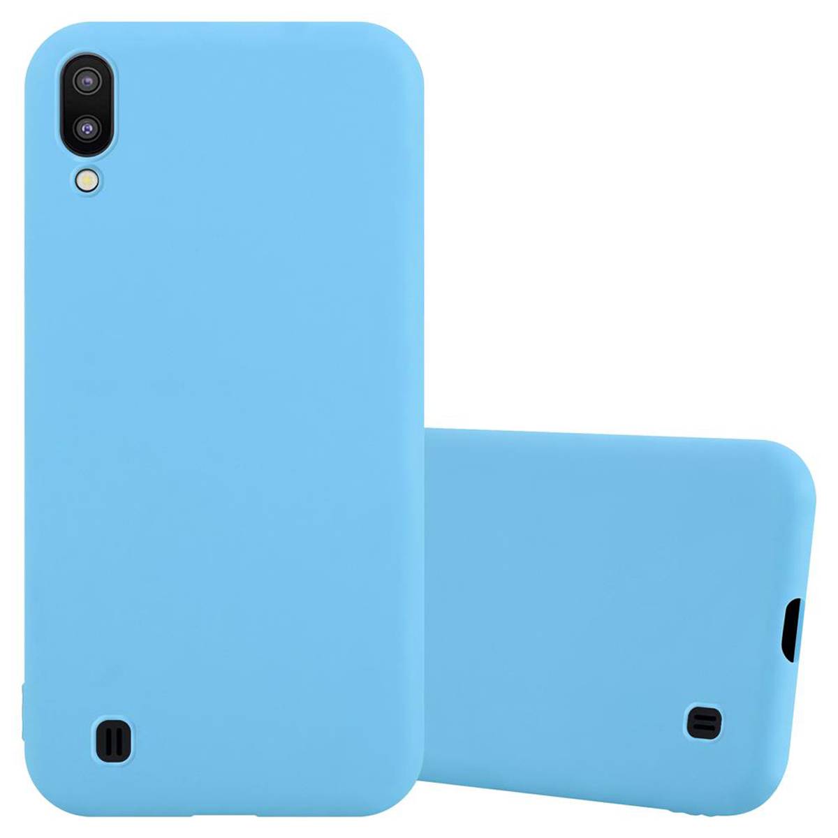 Cadorabo Hülle für Samsung Galaxy A10 / M10 Schutzhülle in Blau Handyhülle TPU Silikon Etui Case Cover