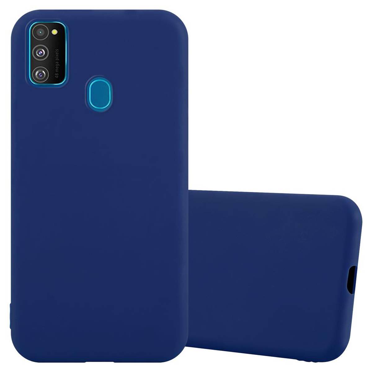 Cadorabo Hülle für Samsung Galaxy M21 / M30s Schutzhülle in Blau Handyhülle TPU Silikon Etui Case Cover