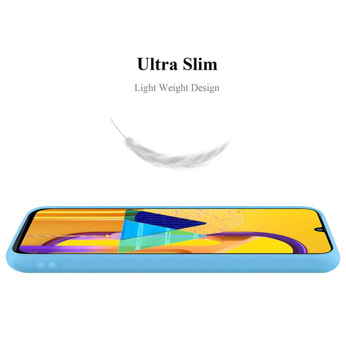 Cadorabo Hülle für Samsung Galaxy M21 / M30s Schutzhülle in Blau Handyhülle TPU Silikon Etui Case Cover