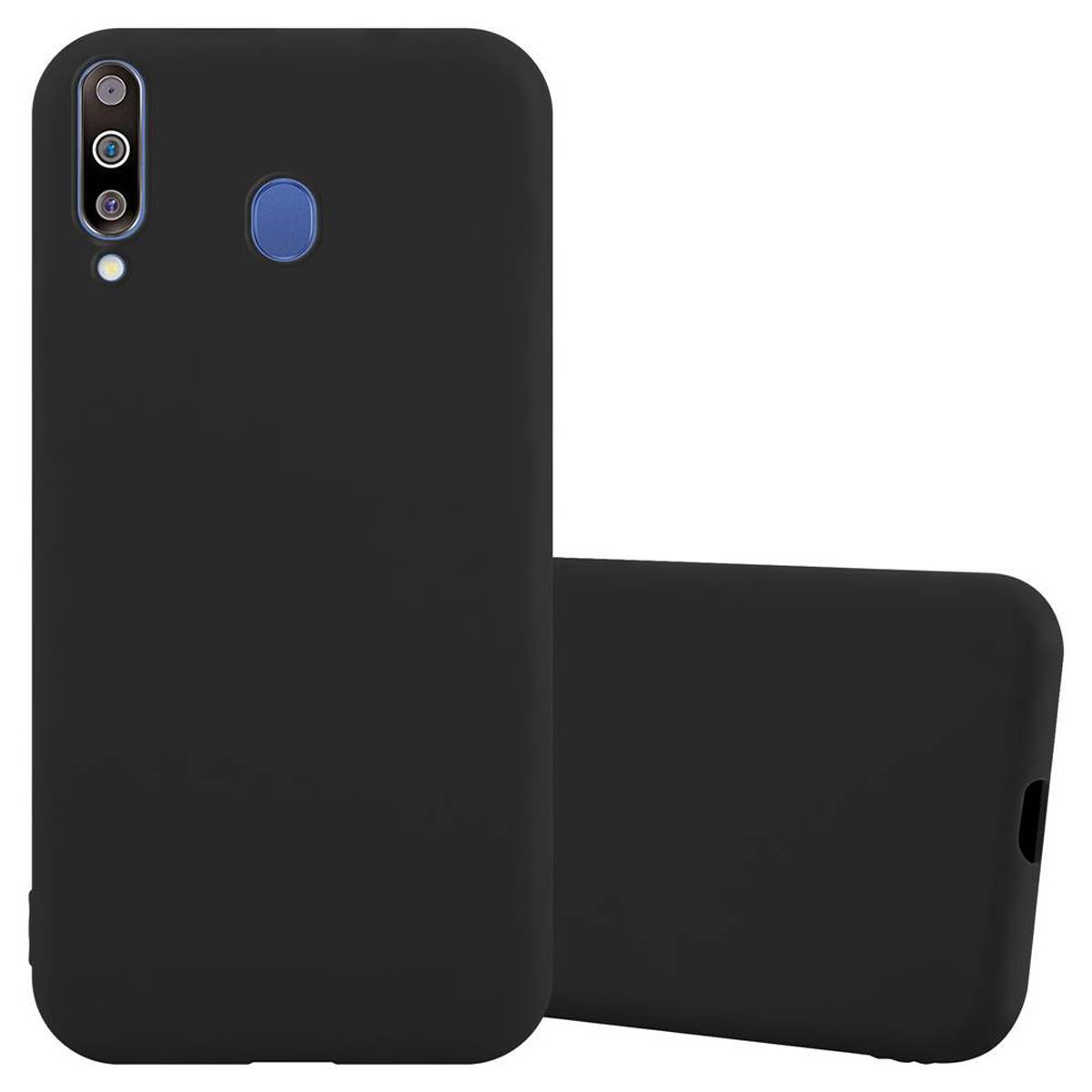 Cadorabo Hülle für Samsung Galaxy M30 / A40s Schutzhülle in Schwarz Handyhülle TPU Silikon Etui Case Cover