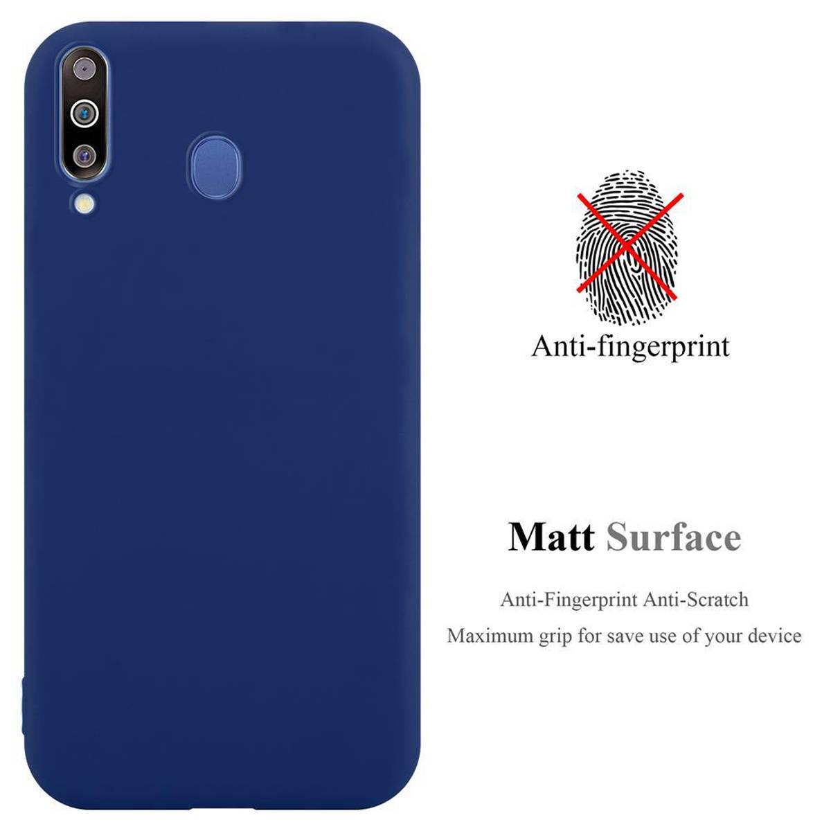 Cadorabo Hülle für Samsung Galaxy M30 / A40s Schutzhülle in Blau Handyhülle TPU Silikon Etui Case Cover