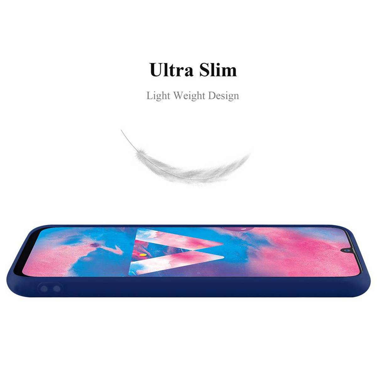 Cadorabo Hülle für Samsung Galaxy M30 / A40s Schutzhülle in Blau Handyhülle TPU Silikon Etui Case Cover