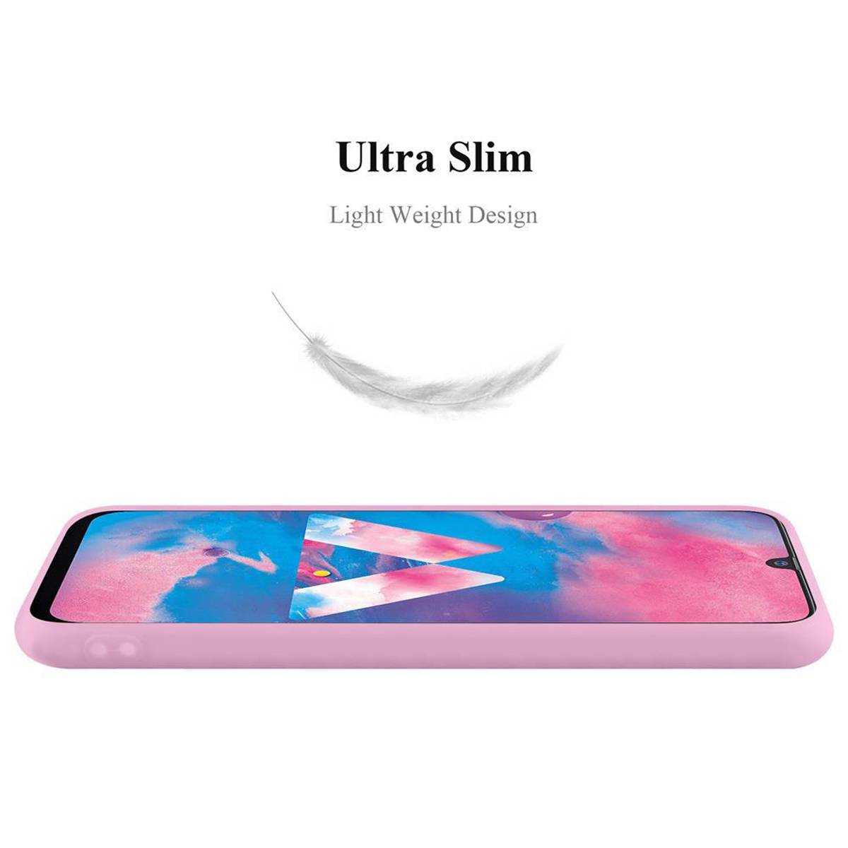 Cadorabo Hülle für Samsung Galaxy M30 / A40s Schutzhülle in Rosa Handyhülle TPU Silikon Etui Case Cover
