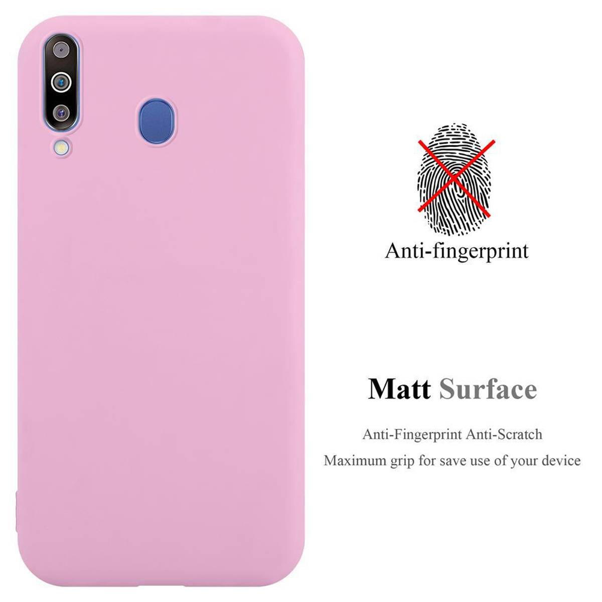 Cadorabo Hülle für Samsung Galaxy M30 / A40s Schutzhülle in Rosa Handyhülle TPU Silikon Etui Case Cover