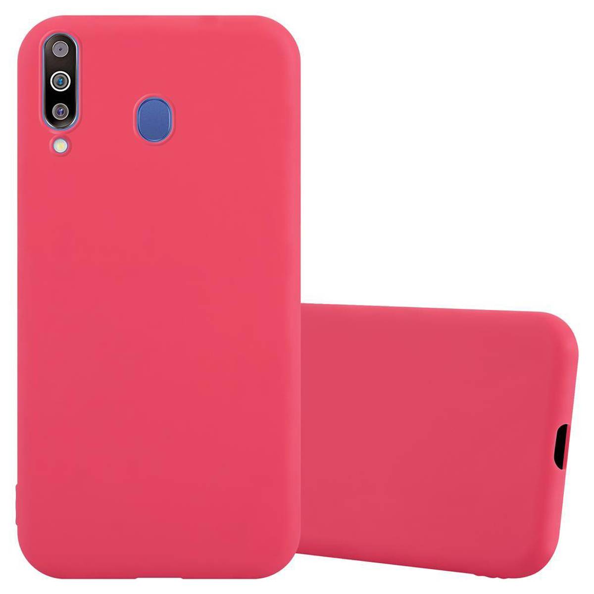 Cadorabo Hülle für Samsung Galaxy M30 / A40s Schutzhülle in Rot Handyhülle TPU Silikon Etui Case Cover