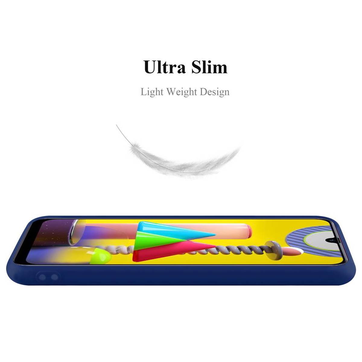 Cadorabo Hülle für Samsung Galaxy M31 Schutzhülle in Blau Handyhülle TPU Silikon Etui Case Cover