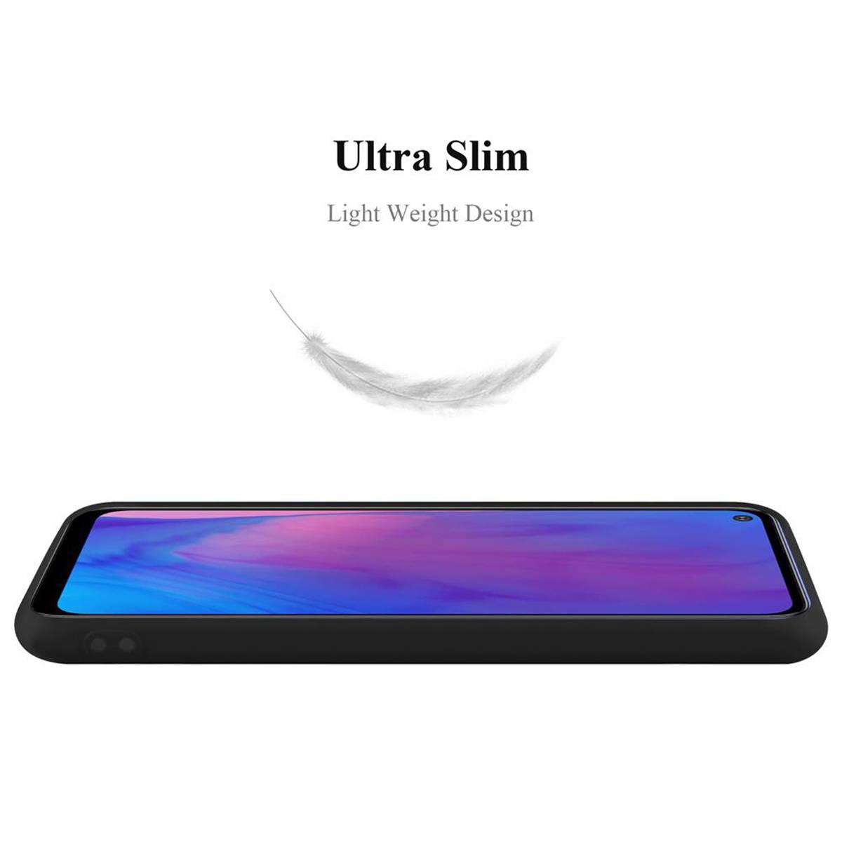 Cadorabo Hülle für Samsung Galaxy M51 US Version Schutzhülle in Schwarz Handyhülle TPU Silikon Etui Case Cover