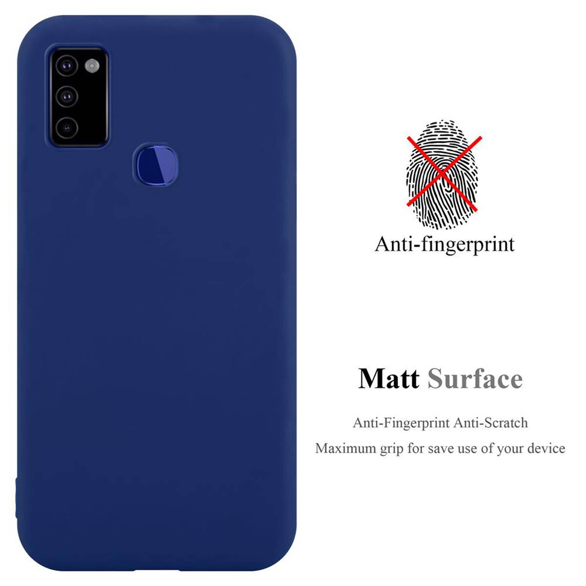 Cadorabo Hülle für Samsung Galaxy M51 US Version Schutzhülle in Blau Handyhülle TPU Silikon Etui Case Cover