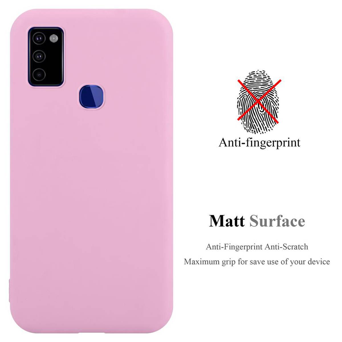Cadorabo Hülle für Samsung Galaxy M51 US Version Schutzhülle in Rosa Handyhülle TPU Silikon Etui Case Cover