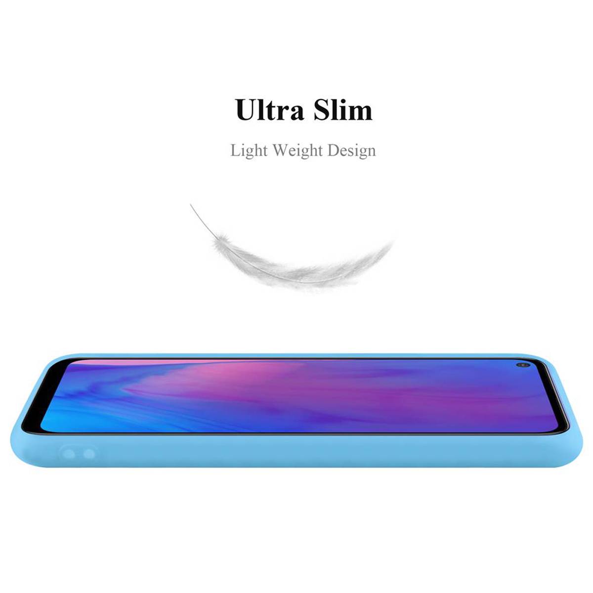 Cadorabo Hülle für Samsung Galaxy M51 US Version Schutzhülle in Blau Handyhülle TPU Silikon Etui Case Cover