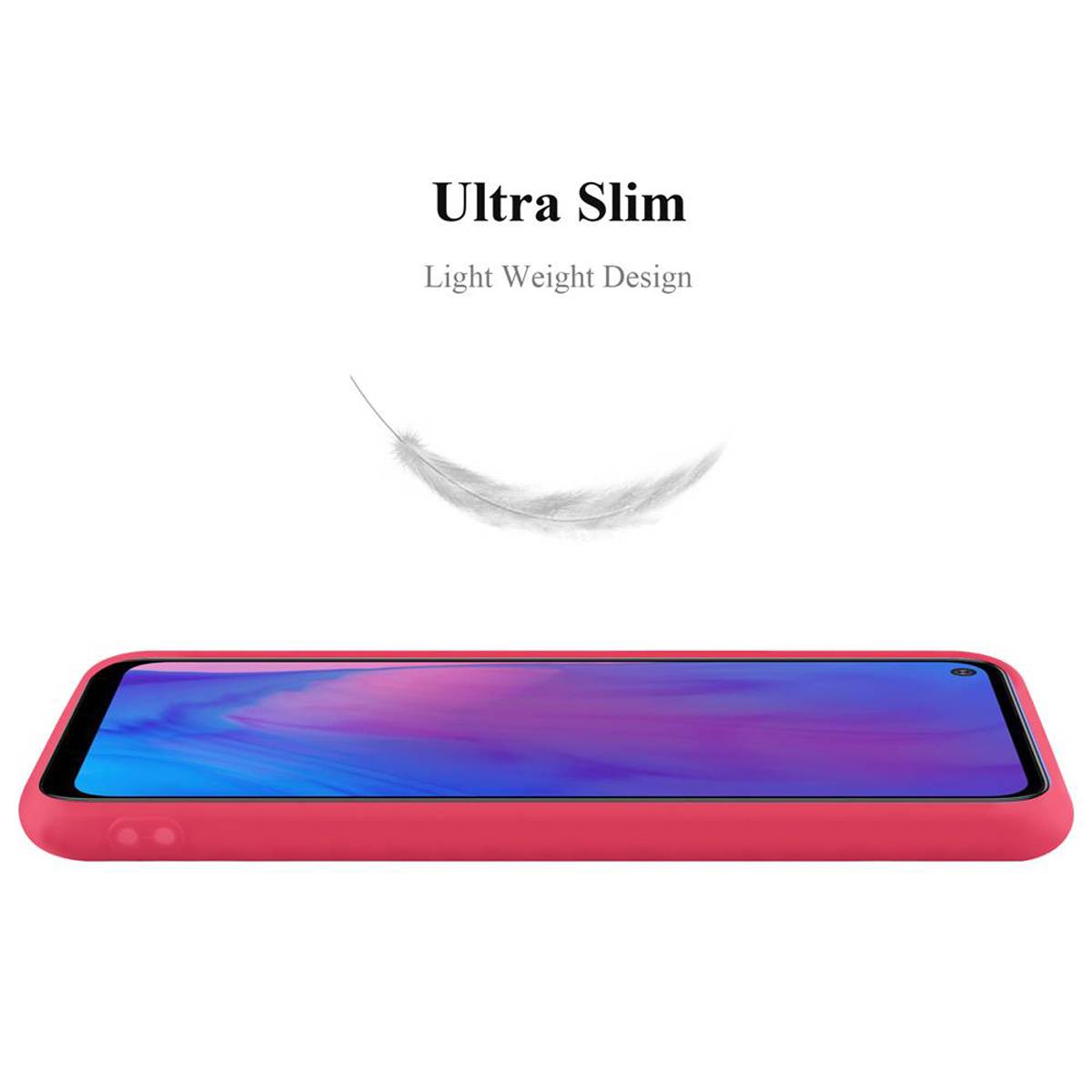 Cadorabo Hülle für Samsung Galaxy M51 US Version Schutzhülle in Rot Handyhülle TPU Silikon Etui Case Cover