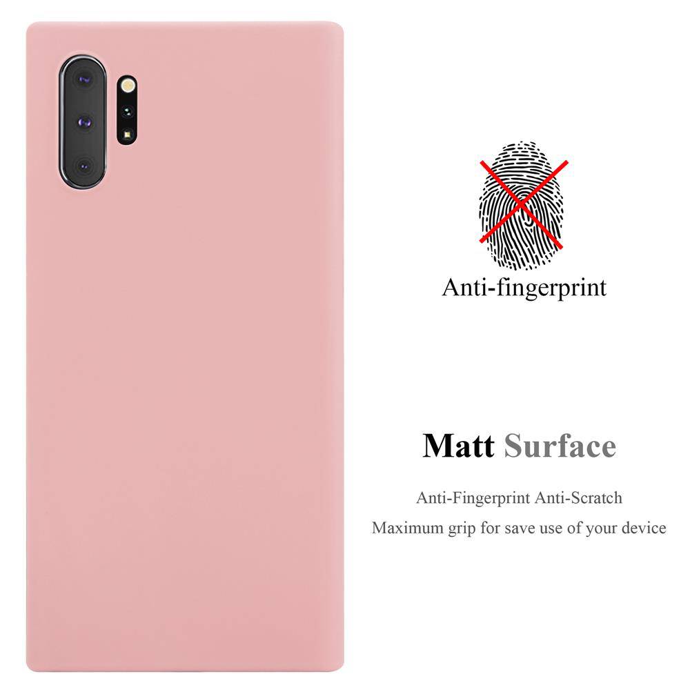 Cadorabo Hülle für Samsung Galaxy NOTE 10 PLUS Schutzhülle in Rosa Handyhülle TPU Silikon Etui Case Cover