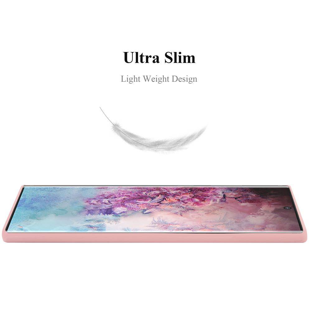 Cadorabo Hülle für Samsung Galaxy NOTE 10 PLUS Schutzhülle in Rosa Handyhülle TPU Silikon Etui Case Cover