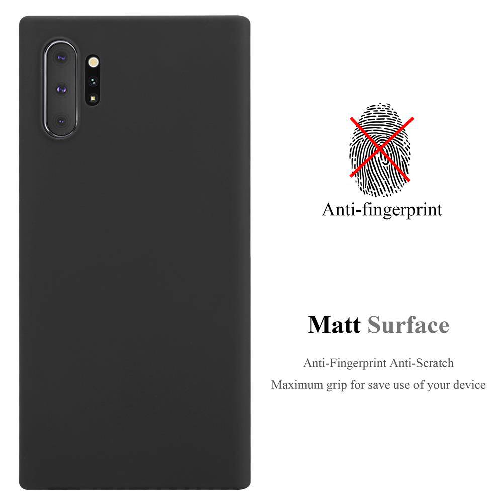 Cadorabo Hülle für Samsung Galaxy NOTE 10 PLUS Schutzhülle in Schwarz Handyhülle TPU Silikon Etui Case Cover