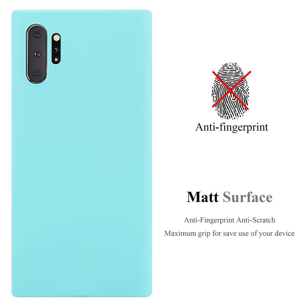 Cadorabo Hülle für Samsung Galaxy NOTE 10 PLUS Schutzhülle in Blau Handyhülle TPU Silikon Etui Case Cover