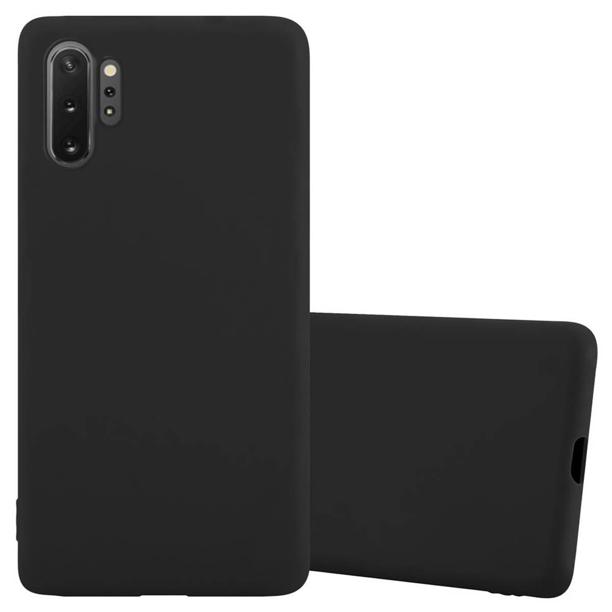 Cadorabo Hülle für Samsung Galaxy NOTE 10 PLUS Schutzhülle in Schwarz Handyhülle TPU Silikon Etui Case Cover