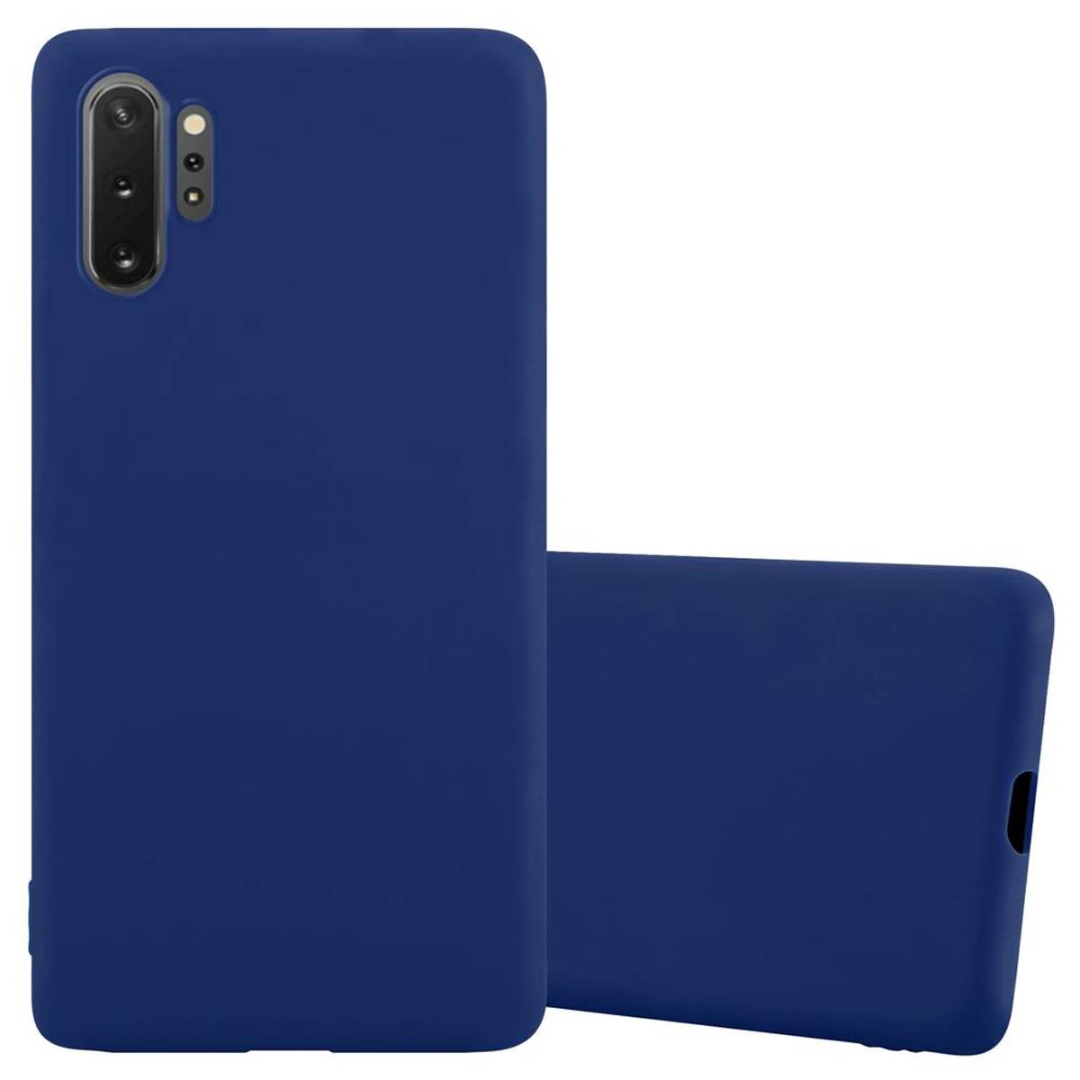 Cadorabo Hülle für Samsung Galaxy NOTE 10 PLUS Schutzhülle in Blau Handyhülle TPU Silikon Etui Case Cover