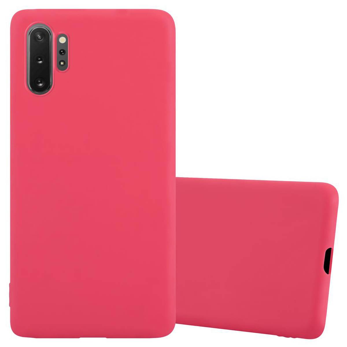 Cadorabo Hülle für Samsung Galaxy NOTE 10 PLUS Schutzhülle in Rot Handyhülle TPU Silikon Etui Case Cover