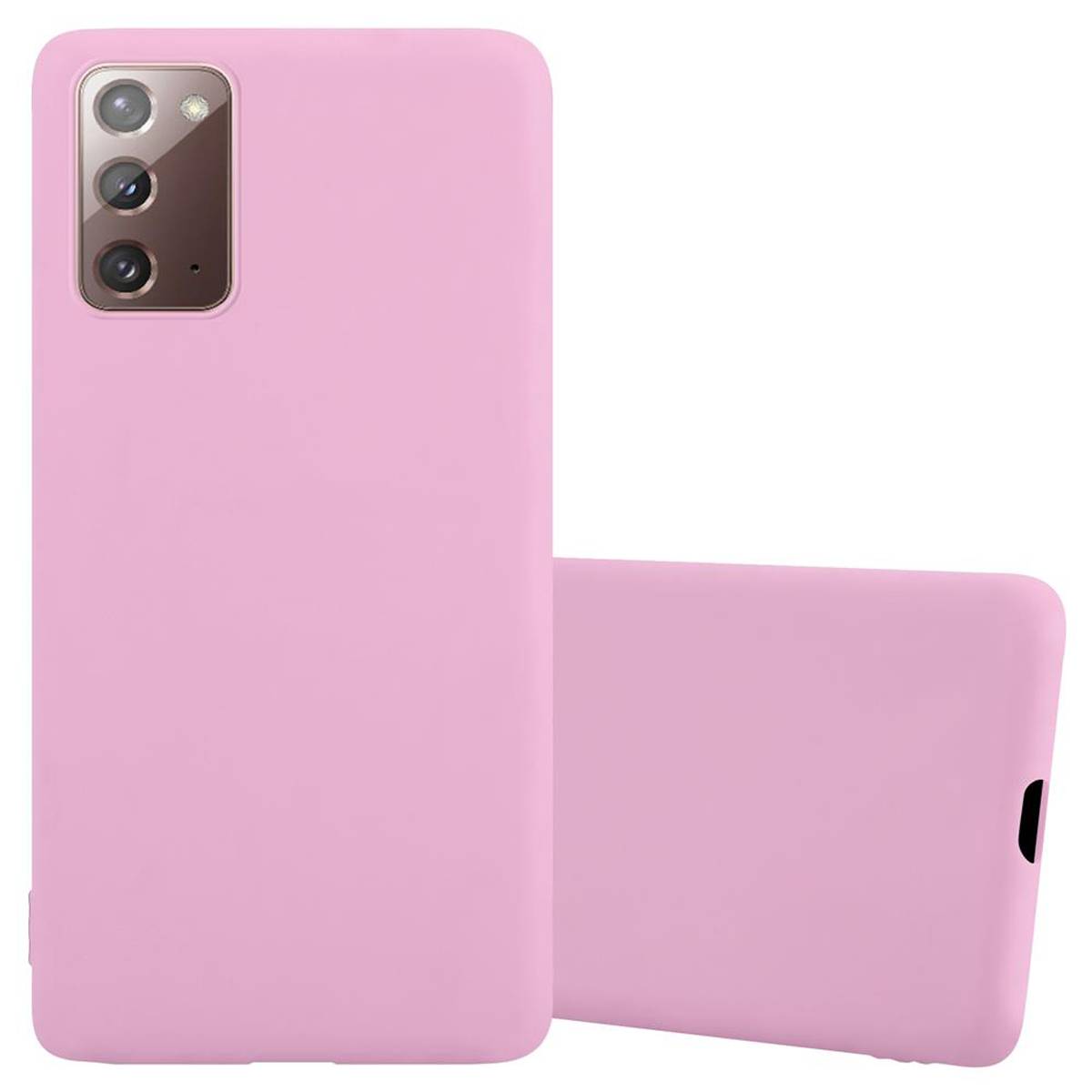 Cadorabo Hülle für Samsung Galaxy NOTE 20 Schutzhülle in Rosa Handyhülle TPU Silikon Etui Case Cover