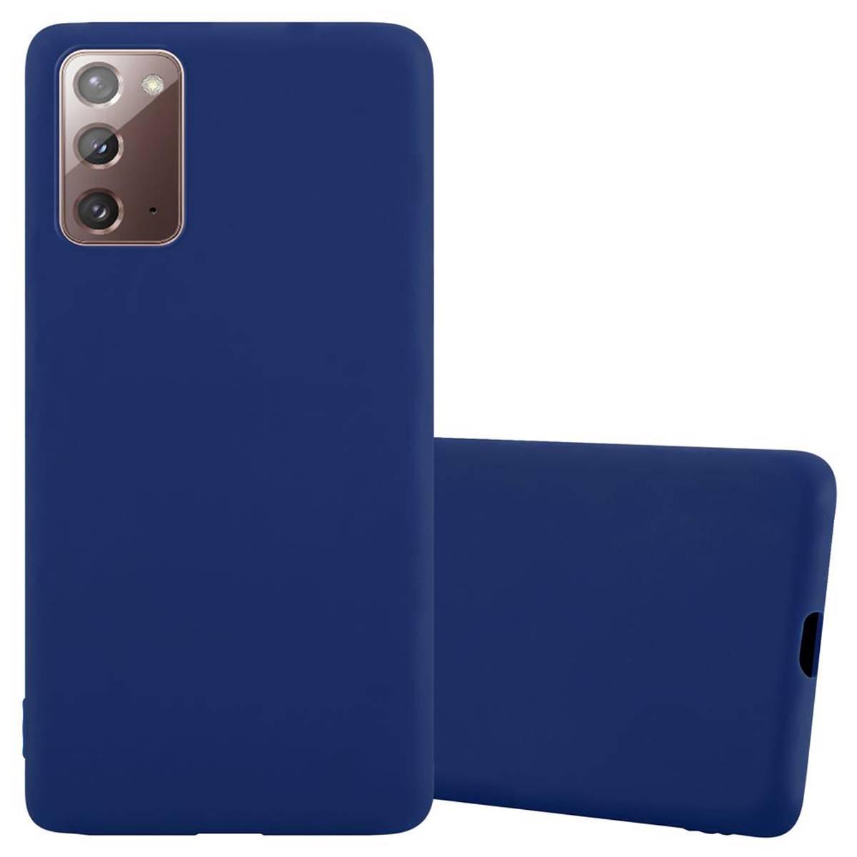 Cadorabo Hülle für Samsung Galaxy NOTE 20 Schutzhülle in Blau Handyhülle TPU Silikon Etui Case Cover