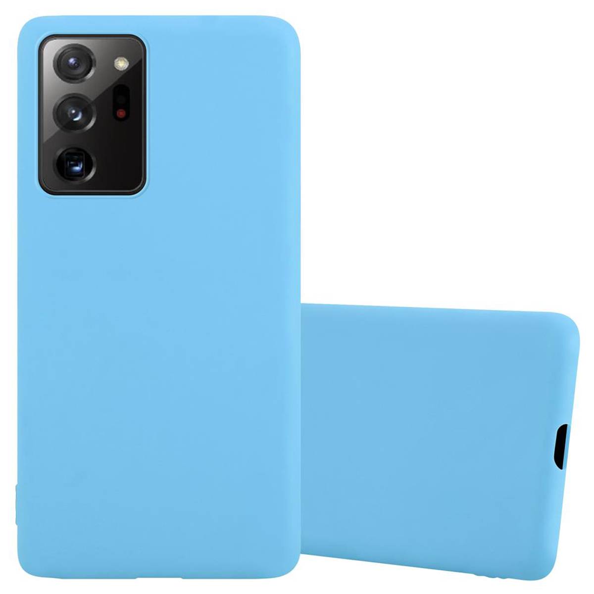 Cadorabo Hülle für Samsung Galaxy NOTE 20 PLUS Schutzhülle in Blau Handyhülle TPU Silikon Etui Case Cover