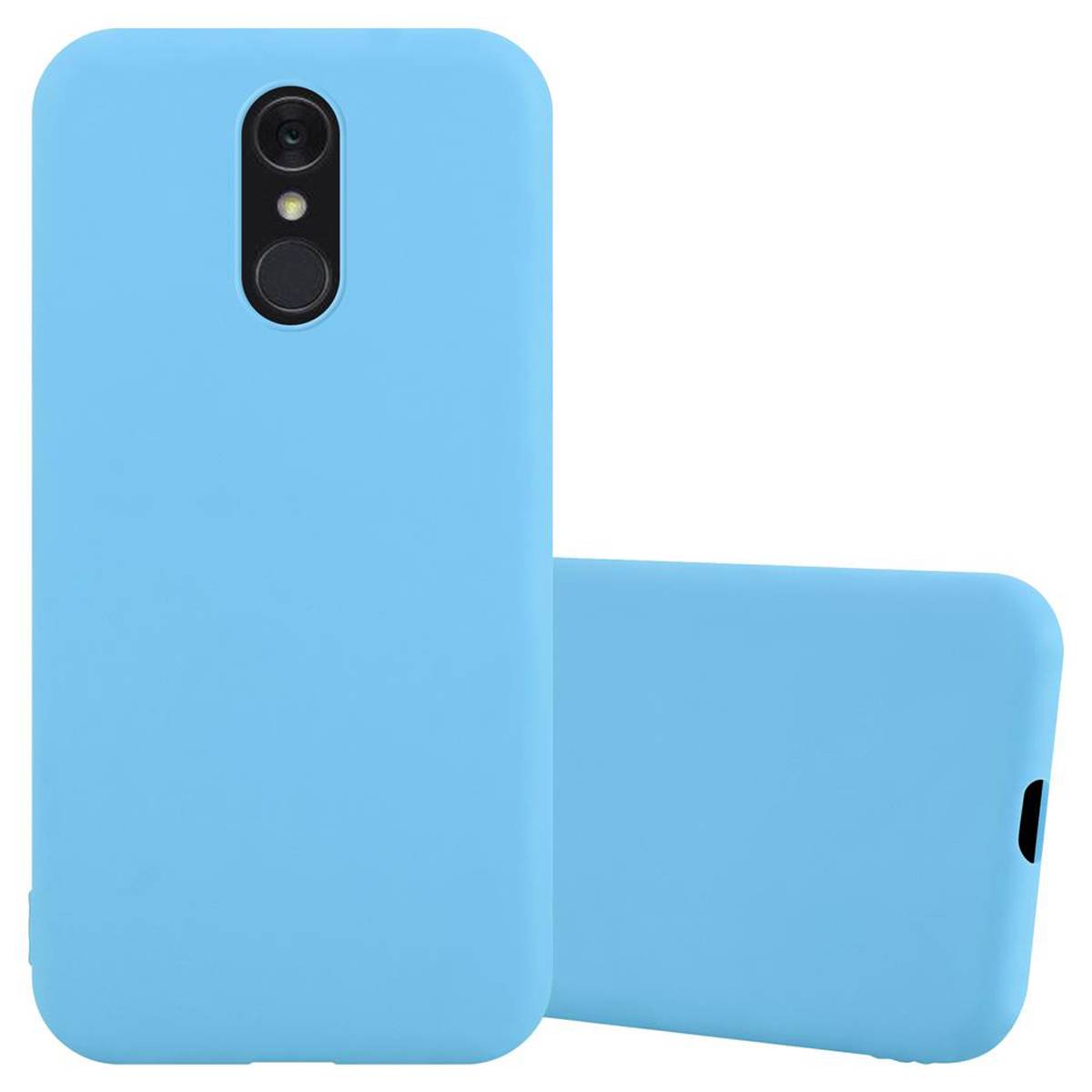 Cadorabo Hülle für LG Q7 / Q7a / Q7+ Schutzhülle in Blau Handyhülle TPU Silikon Etui Case Cover