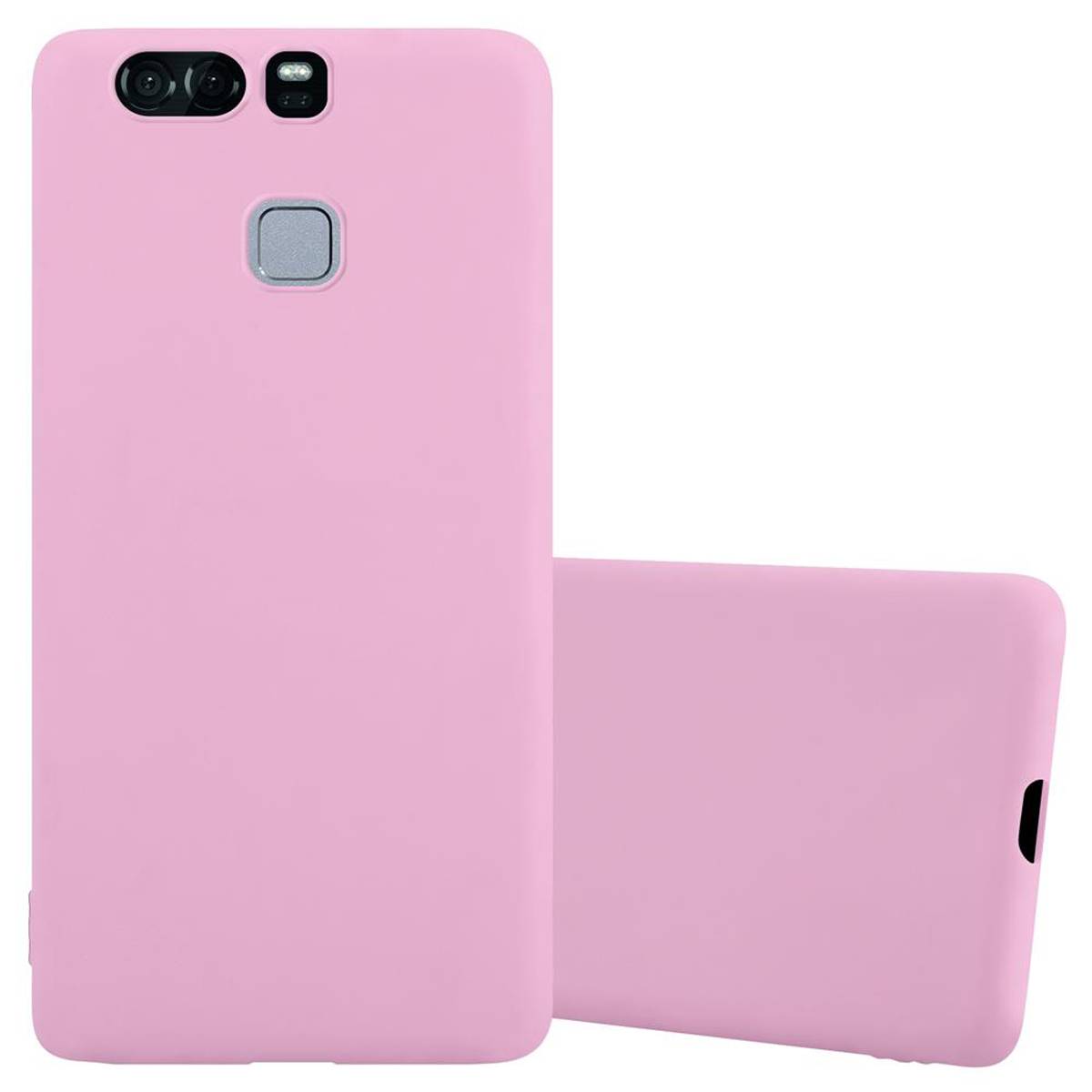 Cadorabo Hülle für Huawei P9 Schutzhülle in Rosa Handyhülle TPU Silikon Etui Case Cover