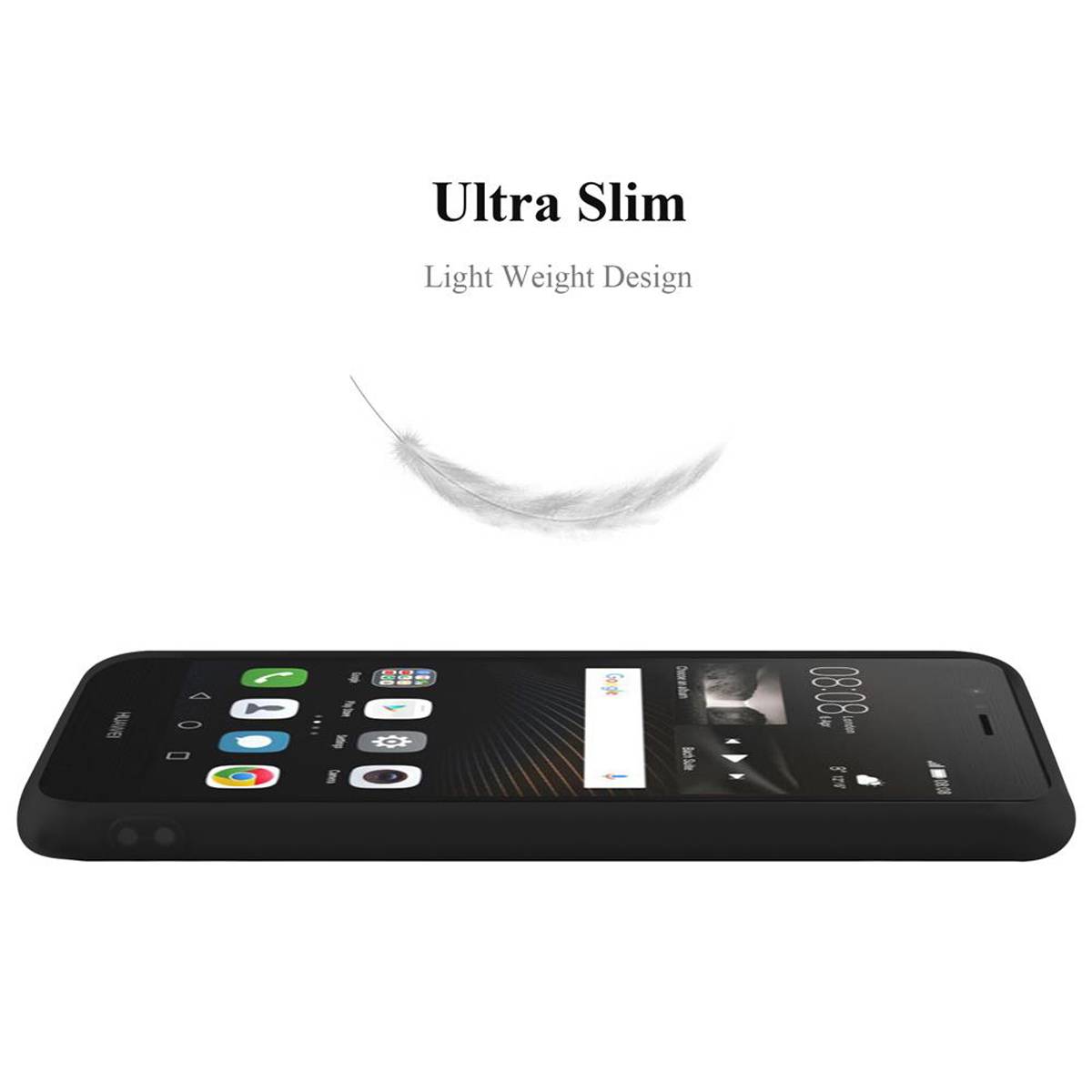 Cadorabo Hülle für Huawei P9 LITE 2016 / G9 LITE Schutzhülle in Schwarz Handyhülle TPU Silikon Etui Case Cover