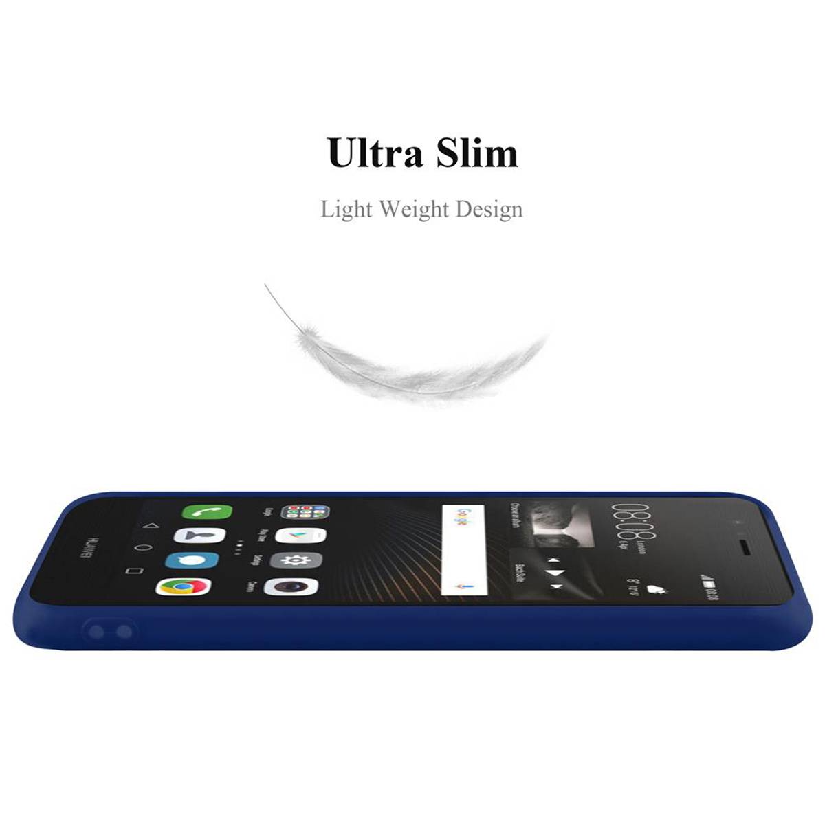 Cadorabo Hülle für Huawei P9 LITE 2016 / G9 LITE Schutzhülle in Blau Handyhülle TPU Silikon Etui Case Cover