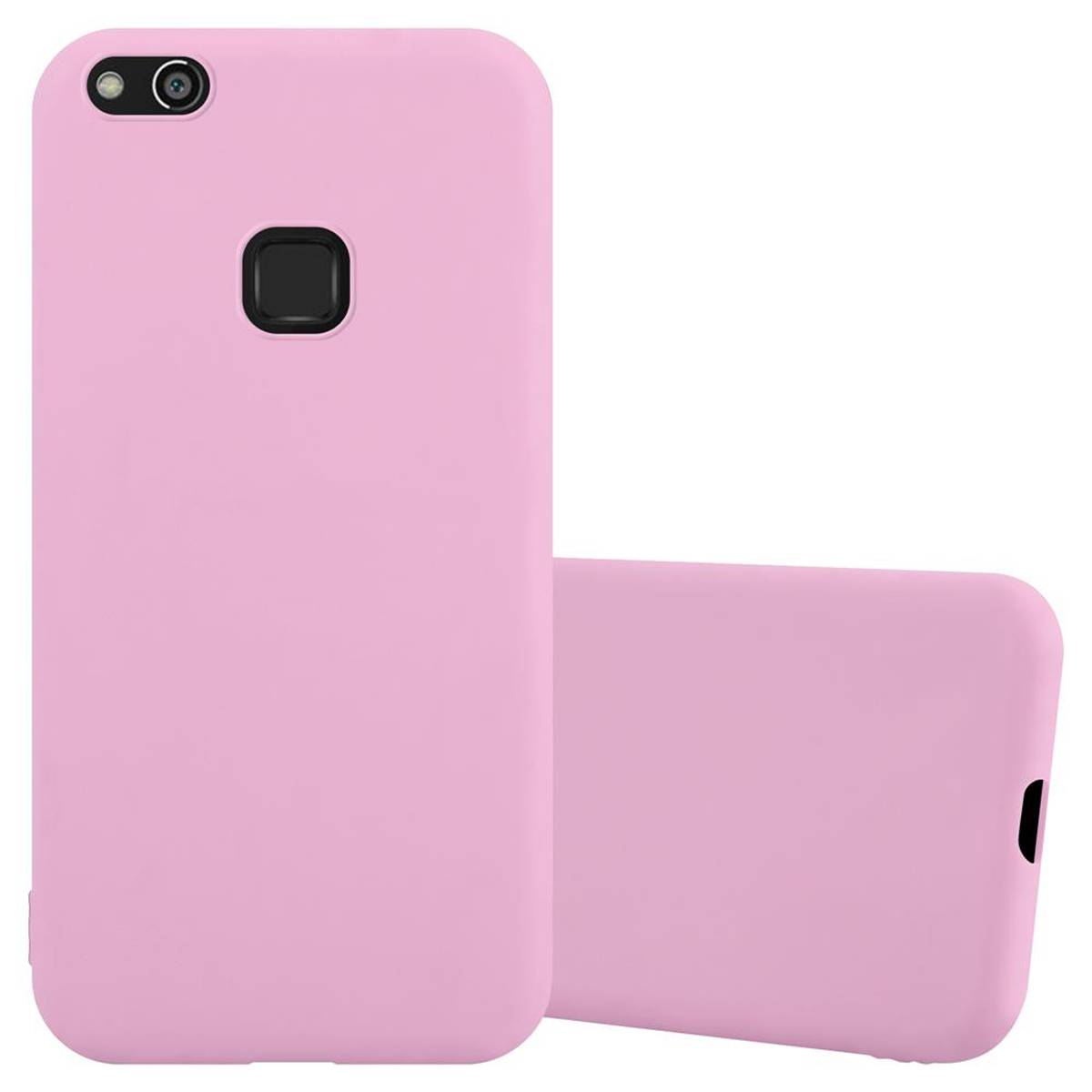 Cadorabo Hülle für Huawei P10 LITE Schutzhülle in Rosa Handyhülle TPU Silikon Etui Case Cover