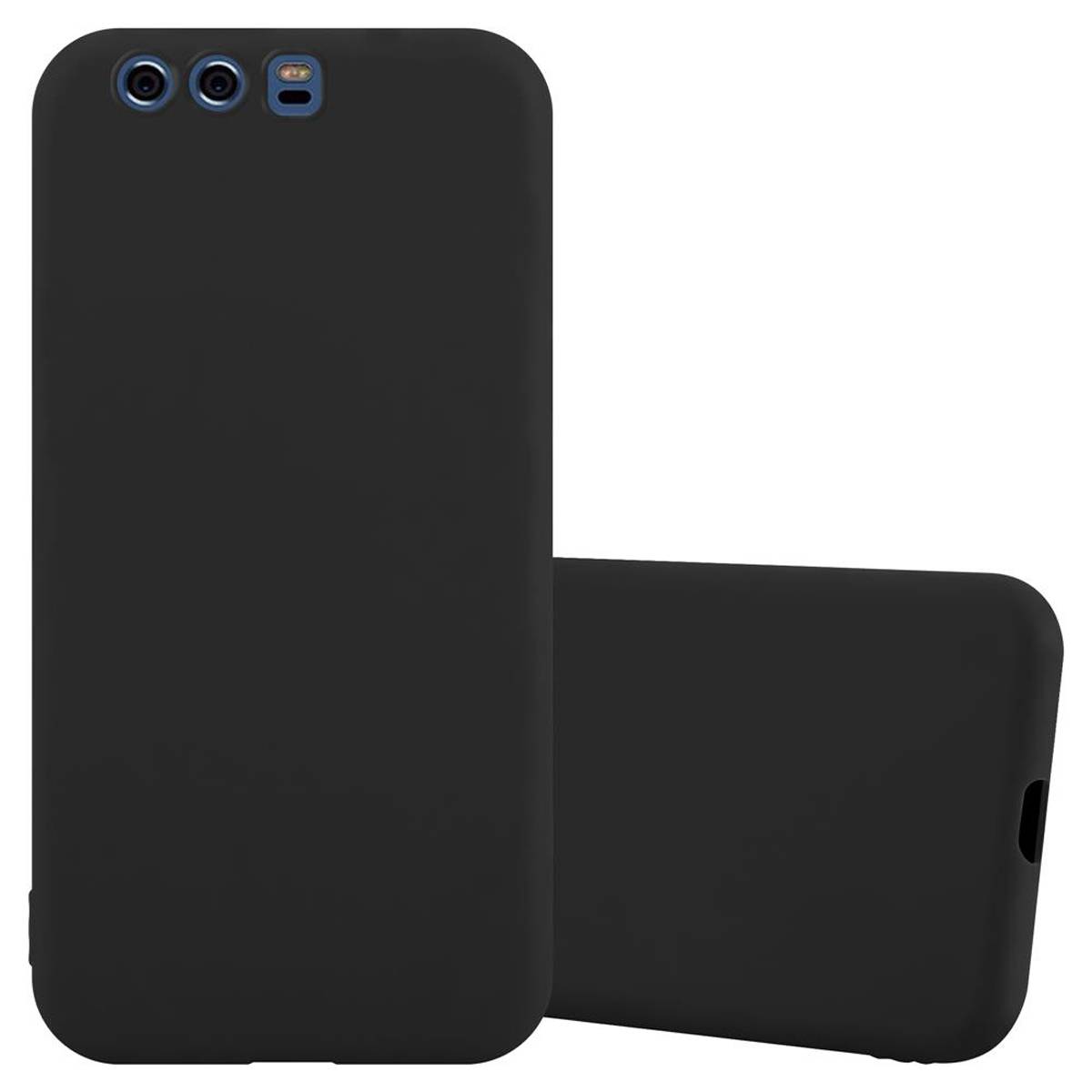 Cadorabo Hülle für Huawei P10 PLUS Schutzhülle in Schwarz Handyhülle TPU Silikon Etui Case Cover