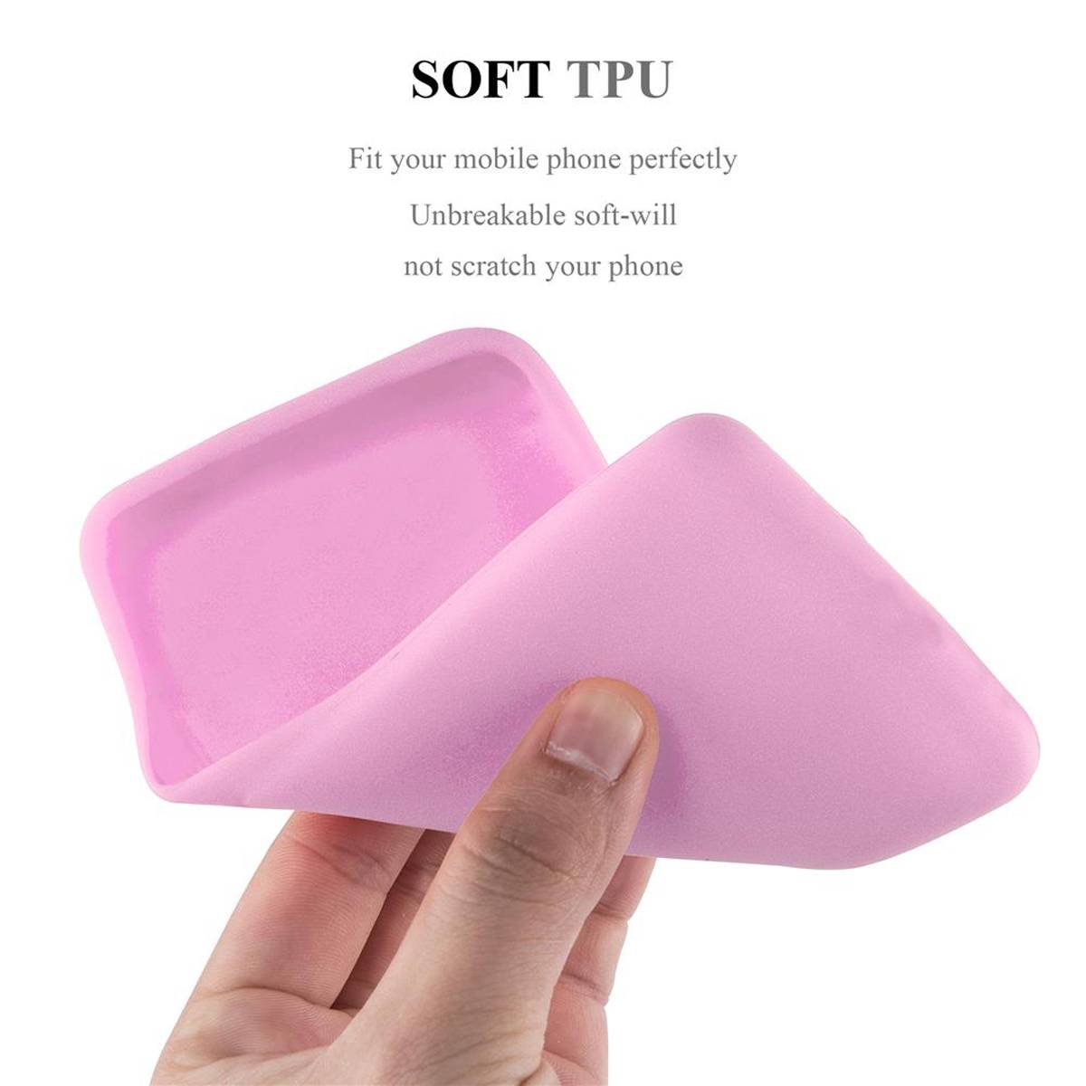 Cadorabo Hülle für Huawei P10 PLUS Schutzhülle in Rosa Handyhülle TPU Silikon Etui Case Cover