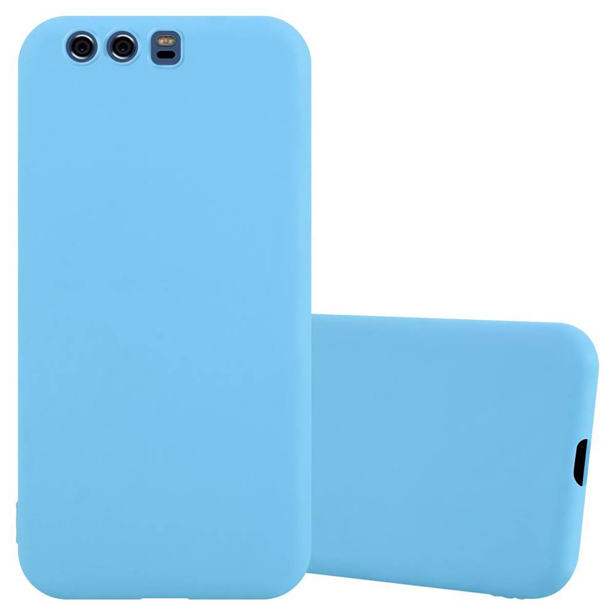 Cadorabo Hülle für Huawei P10 PLUS Schutzhülle in Blau Handyhülle TPU Silikon Etui Case Cover