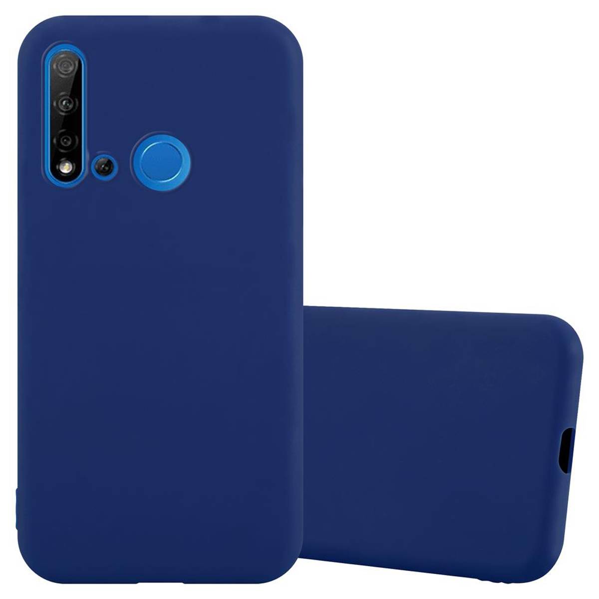 Cadorabo Hülle für Huawei NOVA 5i / P20 LITE 2019 Schutzhülle in Blau Handyhülle TPU Silikon Etui Case Cover